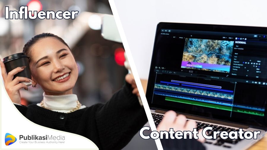 perbedaan influencer dan content creator