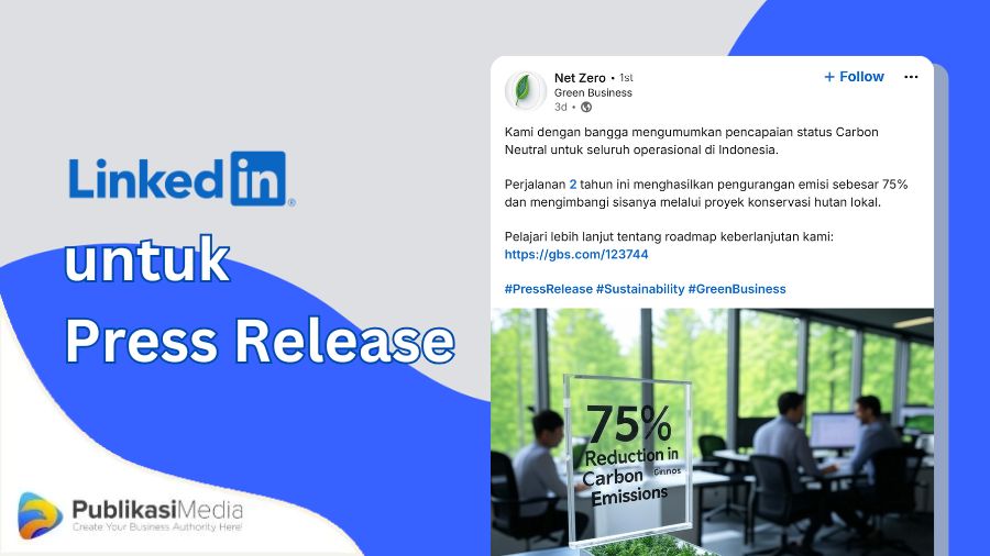 linkedin untuk press release